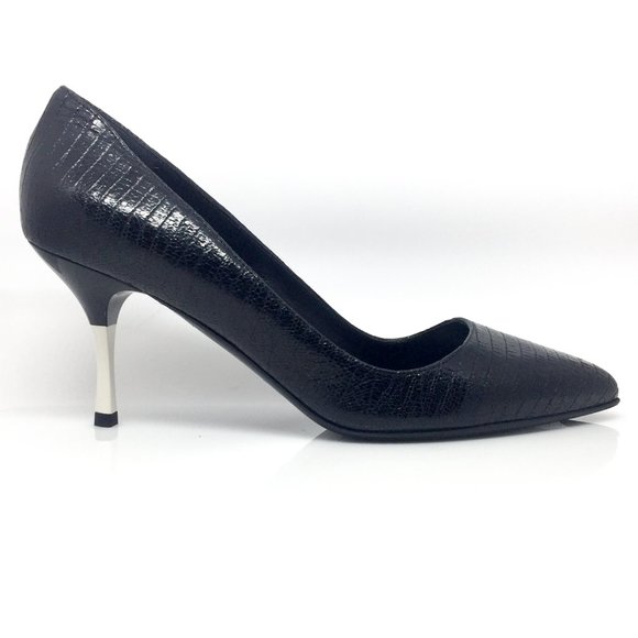 MaxMara Shoes - NEW MAX MARA Dinda Black Leather Heels Pumps